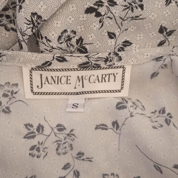 Janice McCarty 40's style vitage retro floral print dress size S - Picture 9 of 10